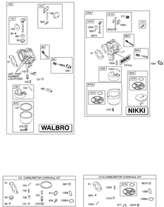 Bs 219802-0597-B1 Engine Assembly 2 Diagram and Parts List for G1236 55AC5GMR250-WAM Cub Cadet Lawn Mower